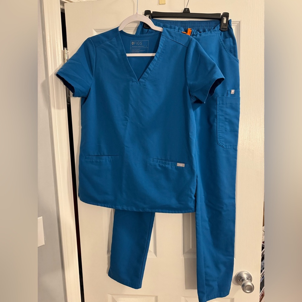 Figs Teal Scrub Set